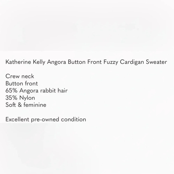 Katherine Kelly Angora Button Front Cardigan Sweater pink girls Large soft warm - Picture 2 of 7